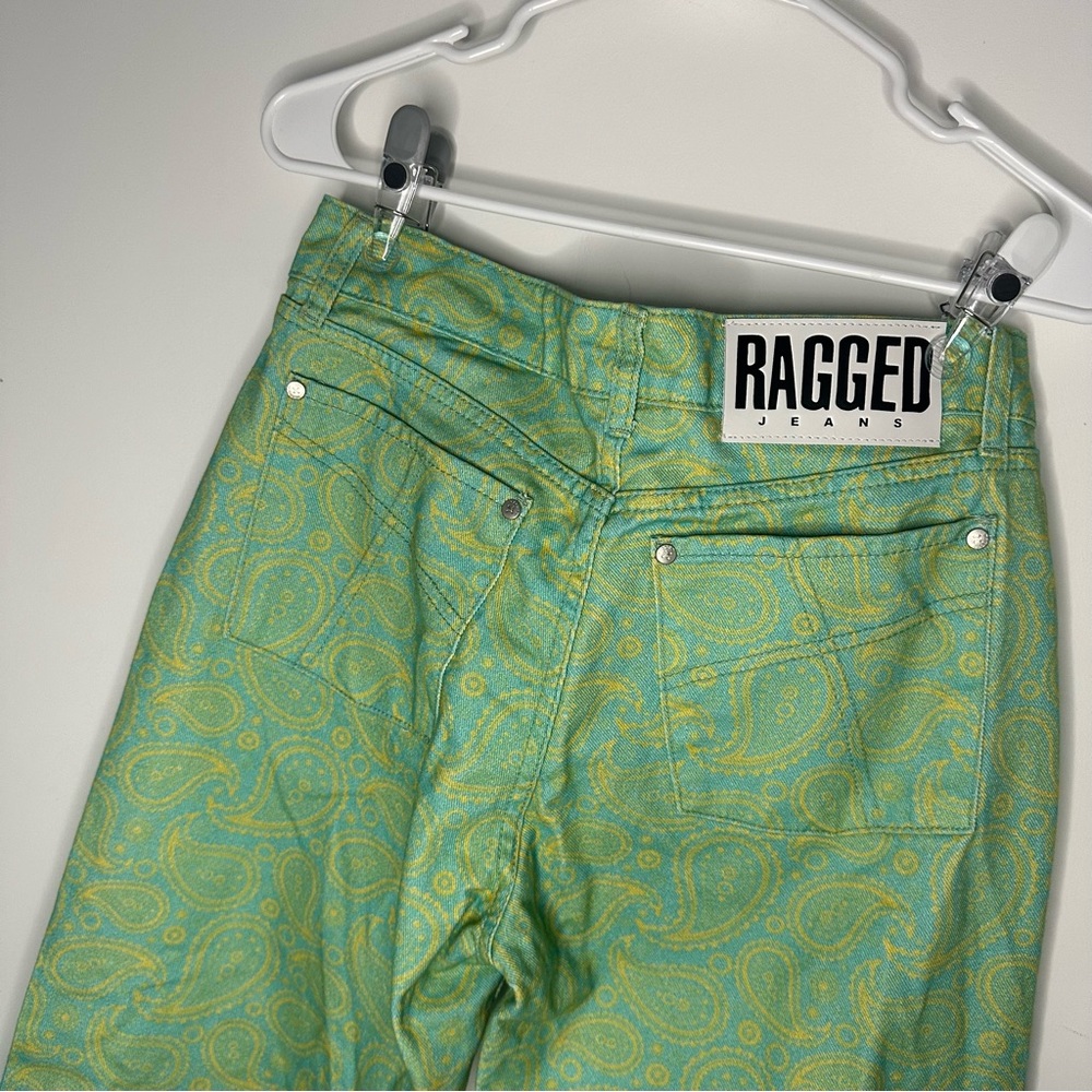 The Ragged Priest Green Patterned Straight Leg Jeans - Picture 6 of 15